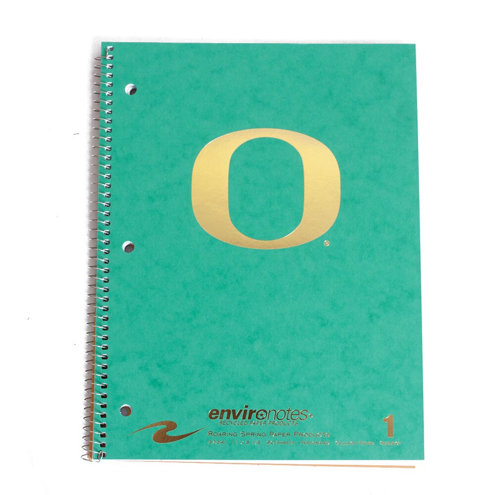 Classic Oregon O, Roaring Spring, Spiral 1-Subject, Art & School, 11"x8.5", 2024, Notebook, 851953